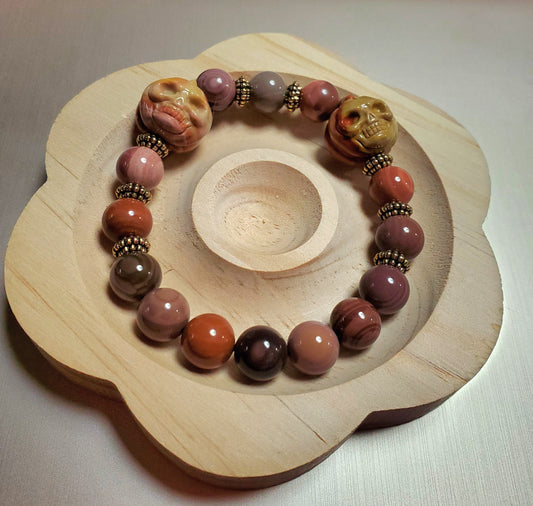 Natural Alashan Bracelet with Alashan Pumpkin Design