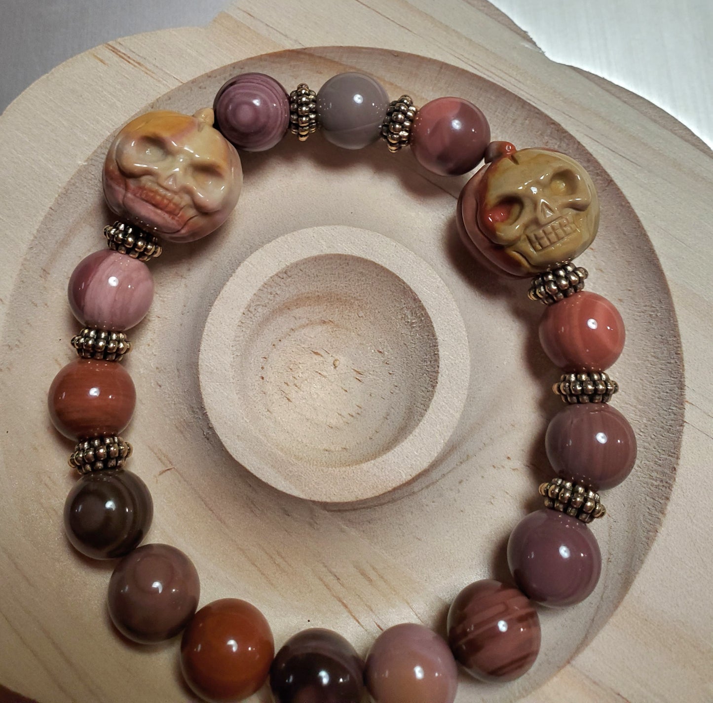 Natural Alashan Bracelet with Alashan Pumpkin Design
