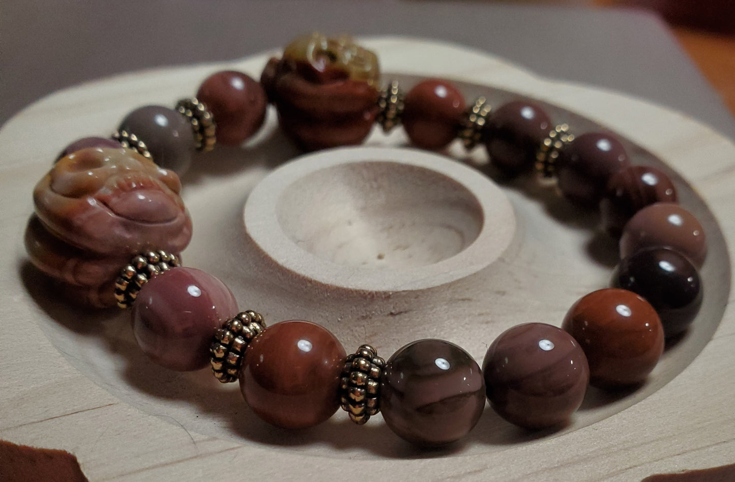 Natural Alashan Bracelet with Alashan Pumpkin Design