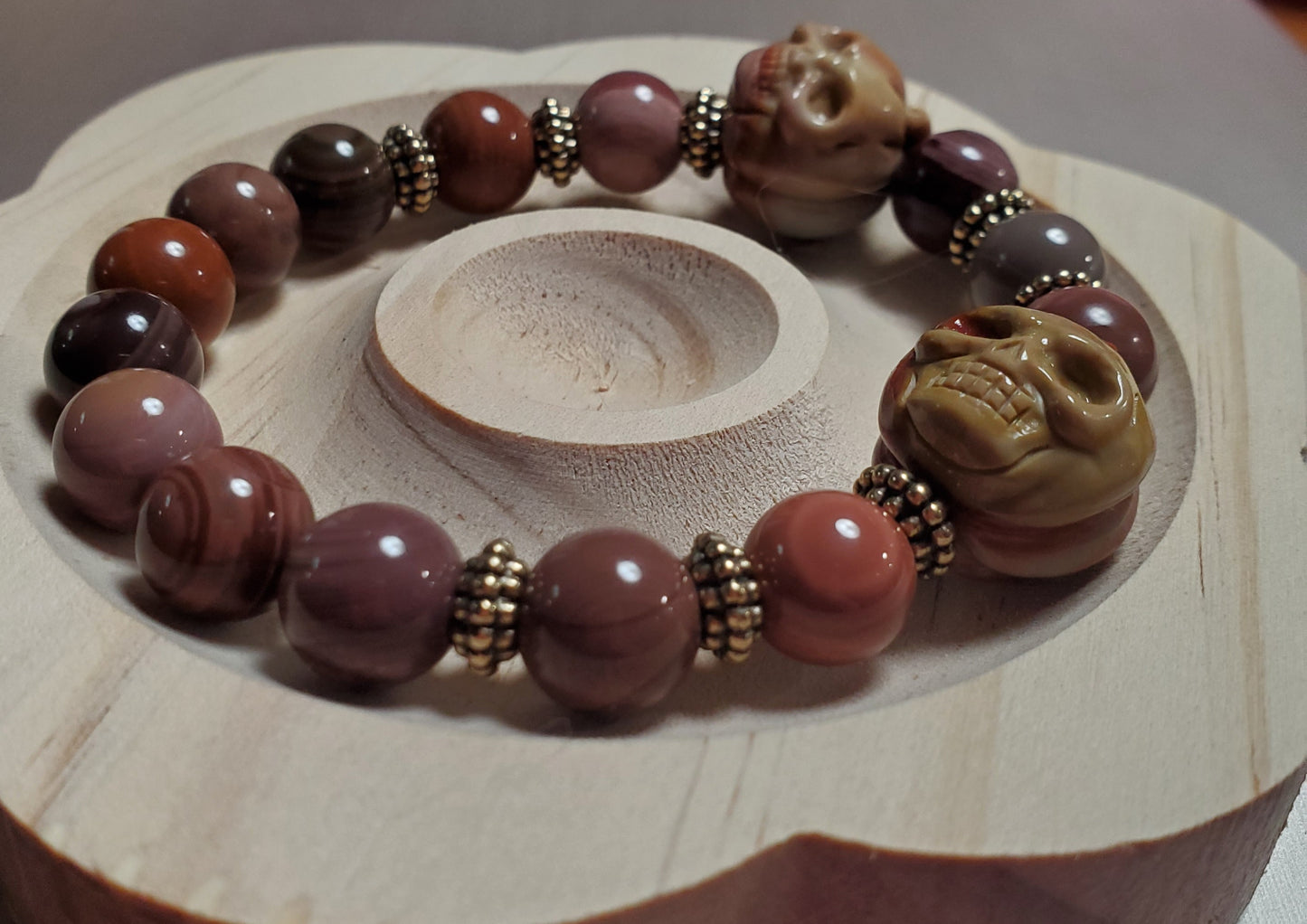 Natural Alashan Bracelet with Alashan Pumpkin Design