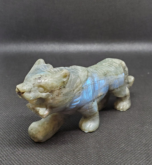 Labradorite Tiger Carving 1