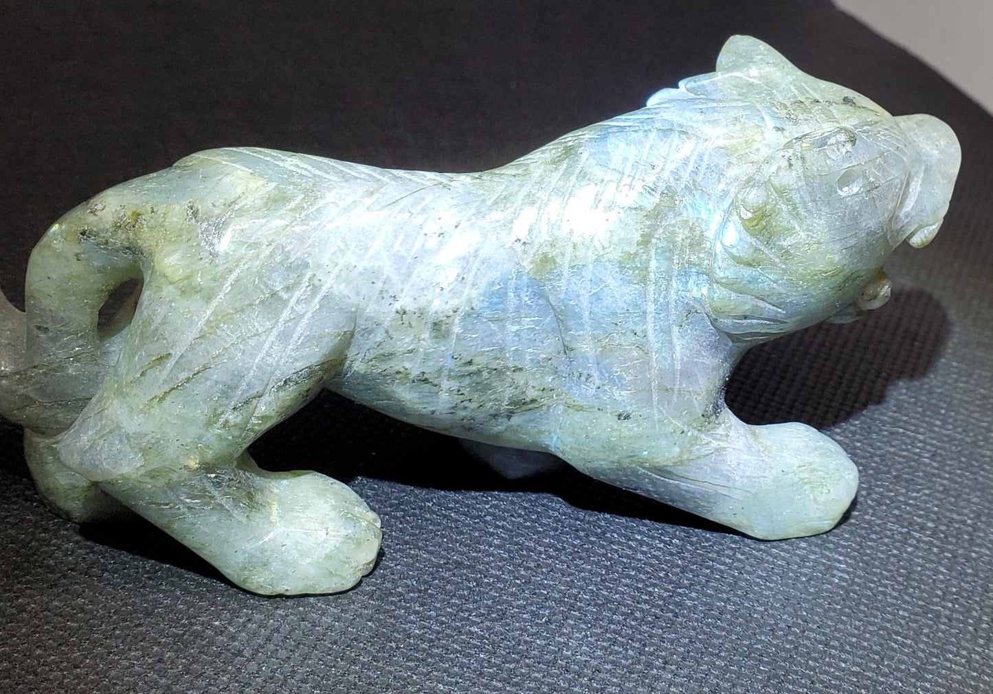 Labradorite Tiger Carving 2