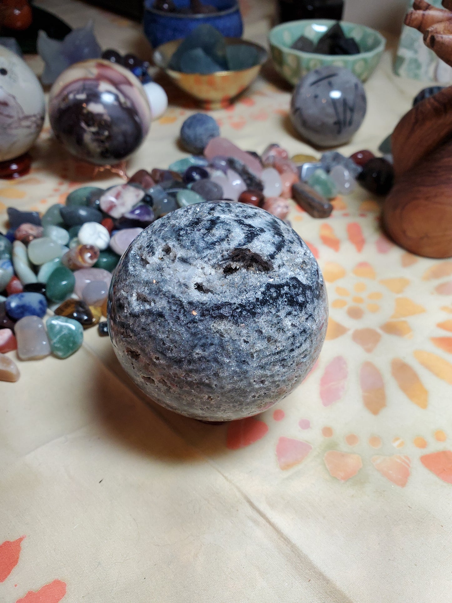 Sphalerite Sphere with Druzy