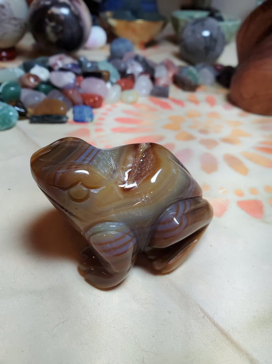 Druzy Agate Frog