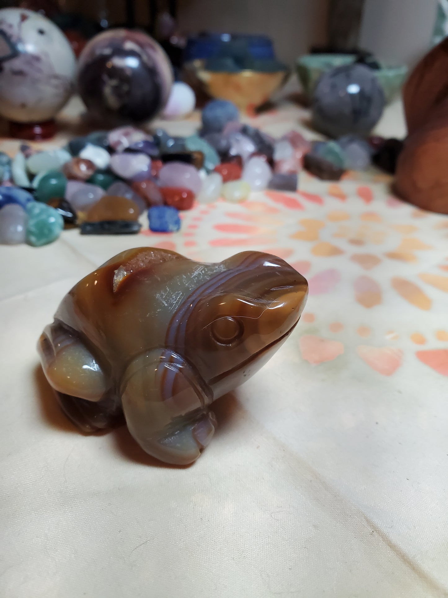 Druzy Agate Frog