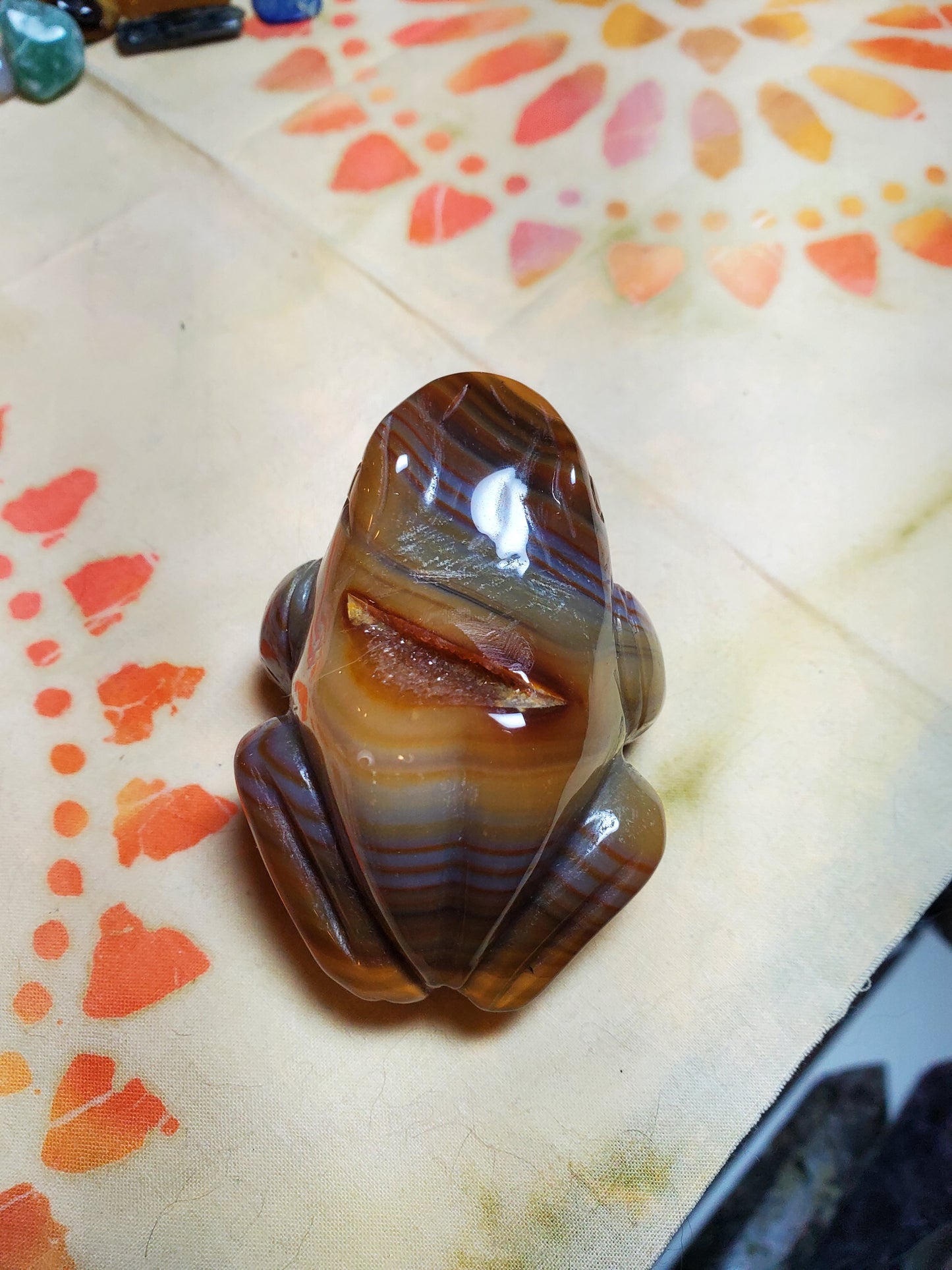 Druzy Agate Frog